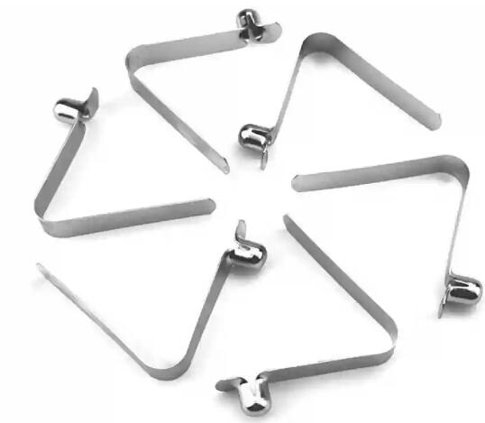 V-shaped spring clips